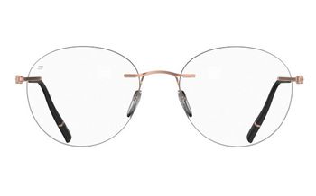 Silhouette Rimless Oval Sunglasses in Black Lenses with Purple Temples titan7534 Silhouette Titan Rimless Rectangular Oval Eyeglasses Austria  main image 2