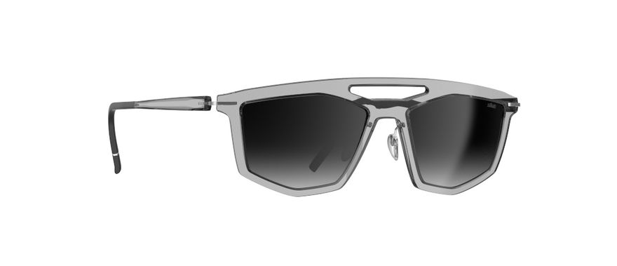 Silhouette Women\'s GRAY Gradient Round Sunglasses with Gray Frame Light Gray Retro-Vintage Double Bridge Round Gradient  main image 4