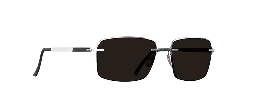 Lunettes De Soleil Le Club - Monture Argent Métal, Verres Marron, Forme Ovale - Occasion